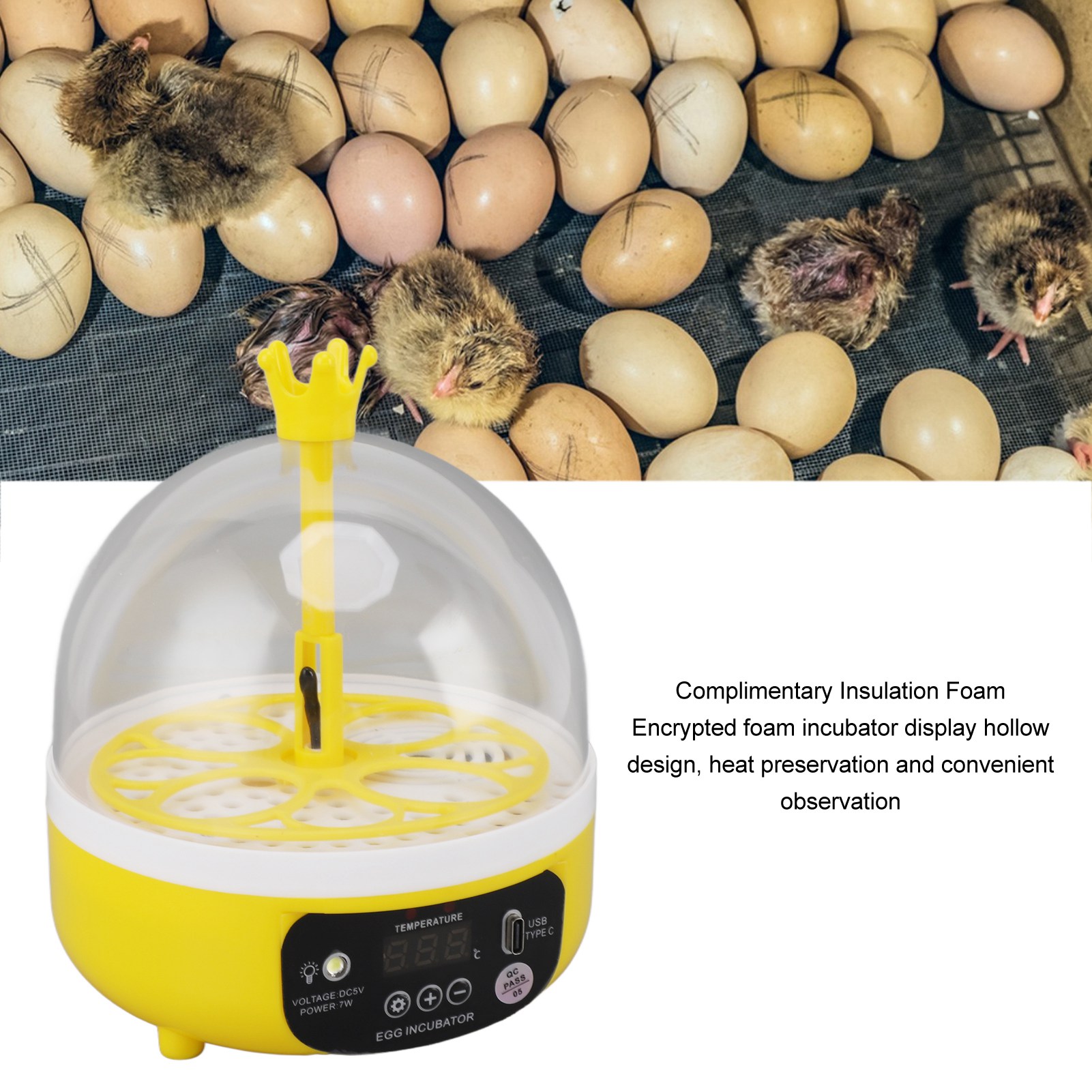 Poultry Incubator - Egg Incubator Automatic Temperature Humidity Control