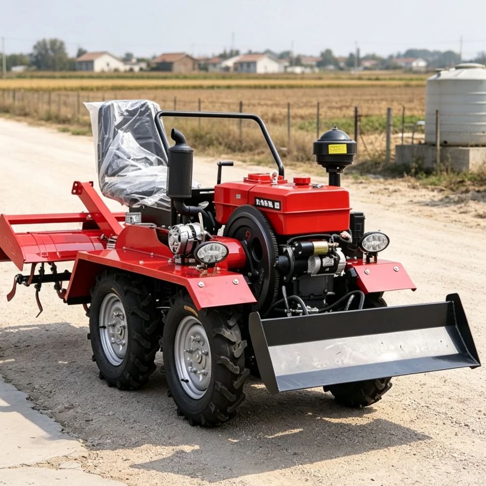 Farming Agriculture Machine - Customized 4‑Wheel 4WD Rotary Tiller Seeder