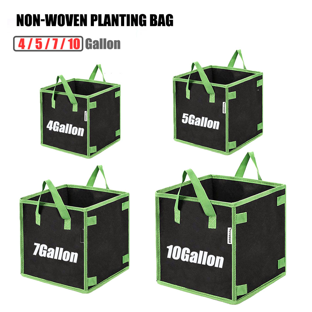 Vegetable Transplanter - 4/5/7/10 Gallon Non-woven Fabric Growing Bags