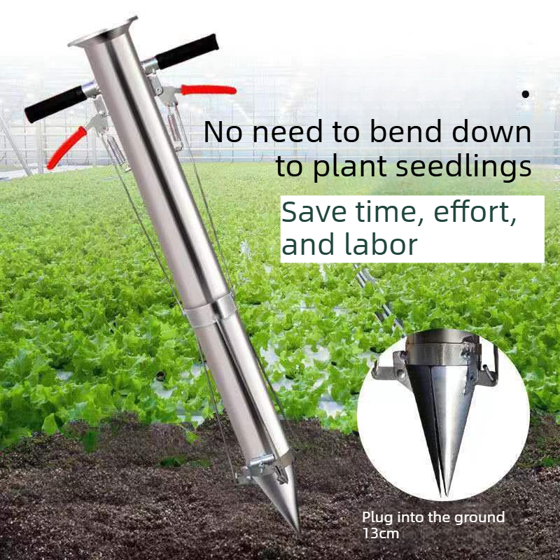 Hand Stainless Steel Seedling  - Vegetable Transplanter ulasan dan harga